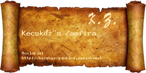 Kecskés Zamfira névjegykártya